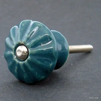 Nábytkové kování Nábytková knopka tmavě zelená 3 cm - úchytka
