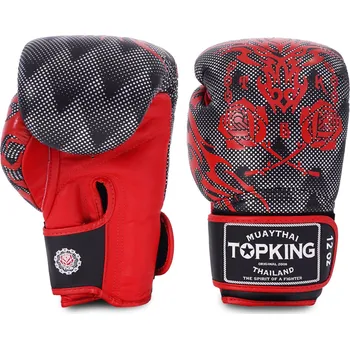 Boxerské rukavice Boxerské rukavice TOP KING Dragon - Černé 10 oz