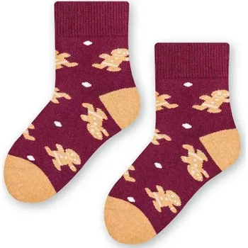 Dětské froté ponožky Perníček - 20-22 / bordová