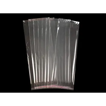 Obalový materiál PP sáček s lepicí klopou 13x38 cm, malé, transparent