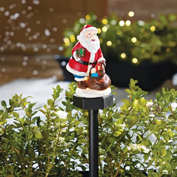 Vánoční dekorace 3Pagen Solární dekorace Santa 39,5 x 11 x 6,5 cm