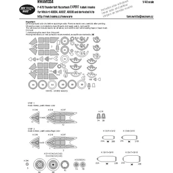 Plastikový model 1/48 Mask P-47D Thunderbolt Razorback EXPERT