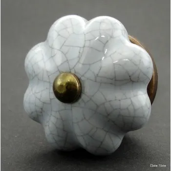 Nábytkové kování Nábytková úchytka šedá crackle efekt - 4,2 cm - knopka