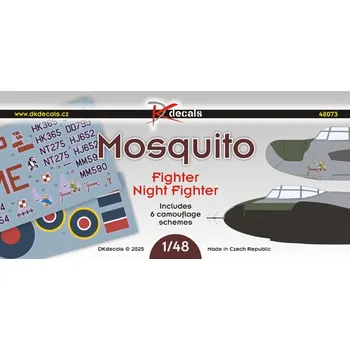 Plastikový model 1/48 Mosquito Fighter/Night Fighter (6x camo)