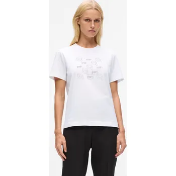 Dámské tričko TRIČKO KARL LAGERFELD IKON SEASONAL RS T-SHIRT GIFT WHITE