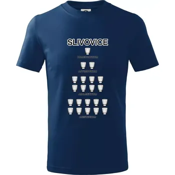 Chlapecké tričko Slivovice počítání (Hana-creative) - Tričko dětské bavlněné - 98 cm / 2 roky ( Půlnoční modrá )