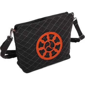 Kabelka Tibetská kabelka crossbody Tharpa Khorlo tmavě šedá