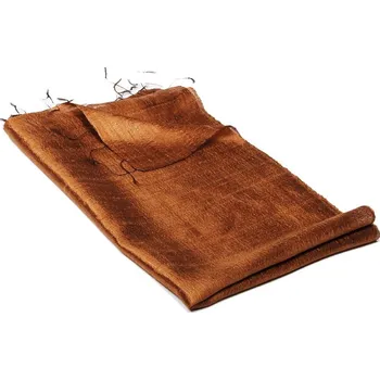 Šála Šála ze surového hedvábí hnědá