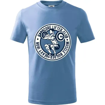 Chlapecké tričko Hardcore Lifter heavy iron - Tričko dětské bavlněné - 98 cm / 2 roky ( Pyžamově světlá modrá )