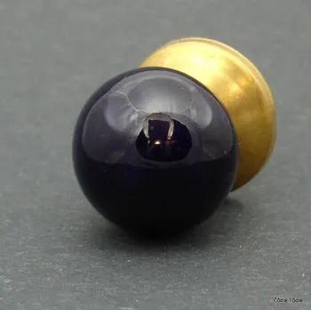 Nábytkové kování Nábytková úchytka temně modrá 2,3 cm - knopka