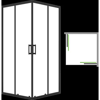 Laveo Čtvercový sprchový kout Desna 80x80 cm - JKD_786K, černá