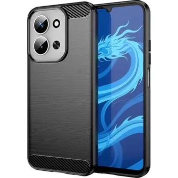 Pouzdro na mobilní telefon Silikonové pouzdro Carbon Xiaomi Redmi 15C – černé (Odolné pouzdro Carbon pro Xiaomi Redmi 15C – černé, elegantní design s karbonovým vzorem a ochranou rohů)