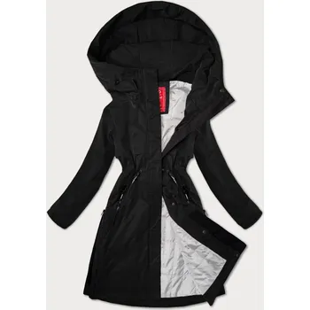 Dámská cargo bunda Dámská zateplená bunda s kapucí LHD – odstíny černé, odstíny černé M (38)