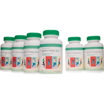 HERBAL WORLD, s.r.o. | BODY & VITAL 3in1 - Garcinie kambodžská, Zelený čaj & L-carnitine - kontrola tělesné hmotnosti - BODY & VITAL 3in1 - 4 (+2 a doprava zdarma) - 360 kapslí - Garcinie kambodžská, Zelený čaj & L-carnitine bodyvital3in1