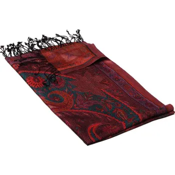 Šála Pranita Super střední černo-fialová