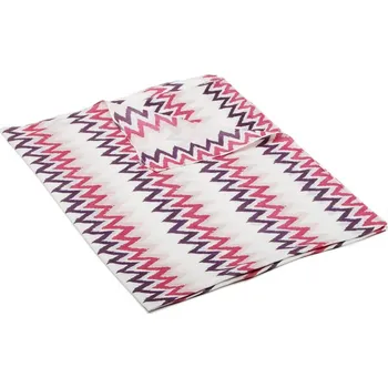 Šála Šála z bio bavlny bílo-tmavě růžová s tmavě fialovou