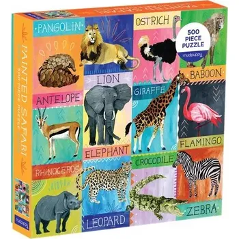 Puzzle Mudpuppy puzzle safari koláž 500 dílků