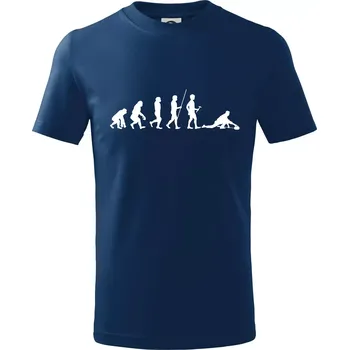 Evoluce curling - Tričko dětské bavlněné - 98 cm / 2 roky ( Půlnoční modrá )