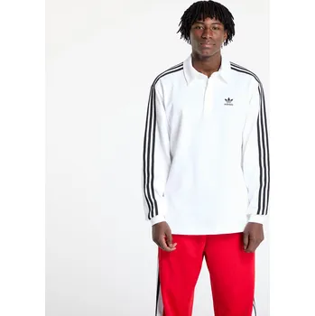 Pánské tričko Tričko adidas Adicolor Rugby Polo Shirt White XL