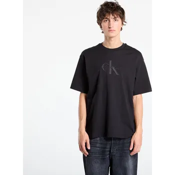 Pánské oblečení Tričko Calvin Klein Hi Low Emb 16S Jersey Tee Black M