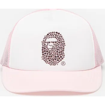 Kšiltovka Kšiltovka A BATHING APE Crystal Stone Ape Head Mesh Cap Pink Universal