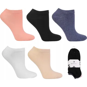 Dámské ponožky DÁMSKÉ PONOŽKY Moraj Vícebarevné kotníkové ponožky velikosti 35-38 - 5 kusů