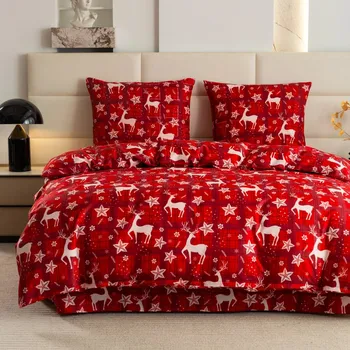 Povlečení Vánoční ložní povlečení s jelenky PGJ-35 Rozměr ložního povlečení: Šířka x Délka: 140x200cm + 1ks 70x80 cm