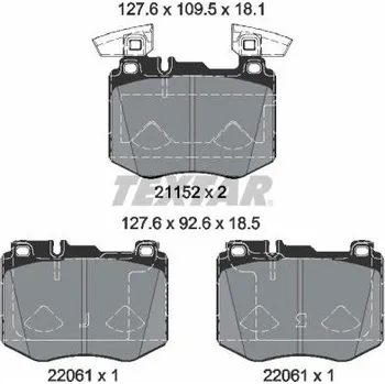 Brzdová destička Sada brzdových destiček, kotoučová brzda TEXTAR 2115203