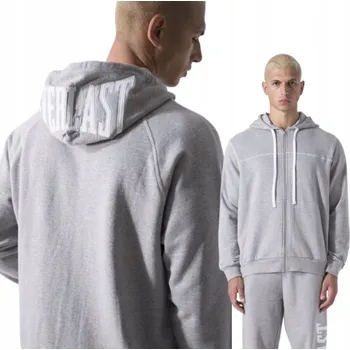 Pánská mikina Pánská mikina Everlast Exclusive na zip, šedá/melanžová, velikost L