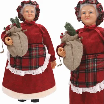 Vánoční dekorace Babka Mikuláška - červená