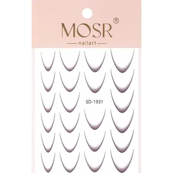 Samolepky na Nehty Samolepící Gradient Francouzská Manikúra French Ombre