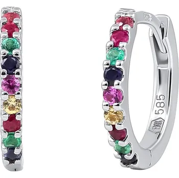 Náušnice Leru Náušnice kruhy pravé kameny 10mm