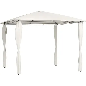 Zahradní stavba zahrada-XL Altán s krytými sloupky 3 x 3 x 2,6 m krémový 160 g/m² 313605