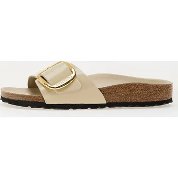 Dámské tenisky Tenisky Birkenstock Madrid Big Buckle Natural Leather Patent High-Shine Ecru EUR 41