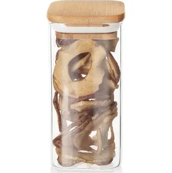 Dóza na potraviny Skleněná dóza na sypké potraviny s víkem a těsněním 1,1 l