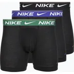 Pánské boxerky Nike Dri-FIT Ultra Comfort 3 páry black evrgreen aura/deep night/black waistband