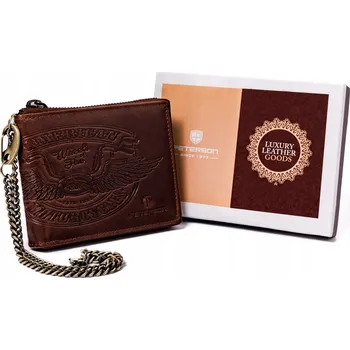 Peněženka Peterson pánská peněženka z přírodní kůže hnědá PTN N992C-08-HWM-138 - muž