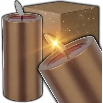 Svíčka SVÍČKA HŘBITOVNÍ SVÍČKA LED NÁHRADA + BATERIE, BLIKAJÍCÍ PLAMEN, VODĚODOLNÁ, 8 cm