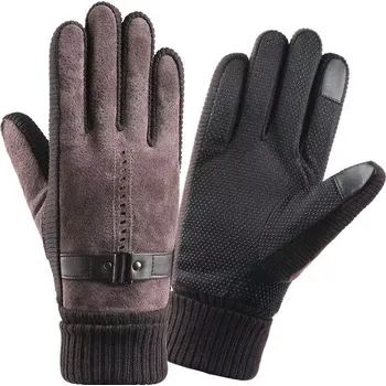 Rukavice Cixi Bobby zateplené kožené hnědé/černé L/XL