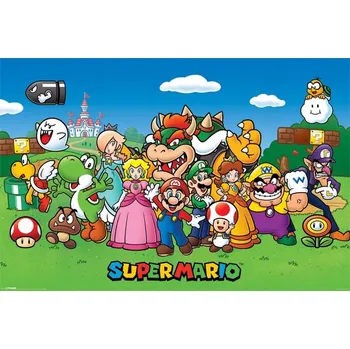 Obraz Plakát pro děti Super Mario Postavy 91,5x61 cm