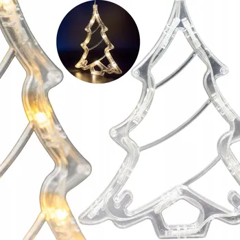 Vánoční dekorace VÁNOČNÍ SVĚTELNÁ DEKORACE DO OKNA LED STROMEČEK 10 LED