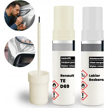 Lak na dřevo Opravná sada RENAULT TED69 - Pro opravu drobných škrábanců a oděrek, STŘÍBRNÁ
