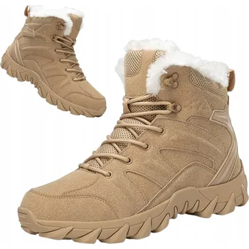 Pracovní oblečení ZIMNÍ PÁNSKÉ KOŽENÉ TAKTICKÉ VODĚODOLNÉ TREKOVÉ BOTY, VELIKOST VEL.