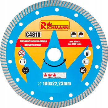 Řezný kotouč DIAMANTOVÝ KOTOUČ 180 MM TURBO RICHMANN C4810