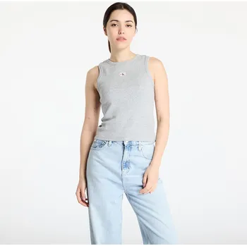 Tílko Calvin Klein Jeans A - Woven Label 2X2 Tank Top Gray M