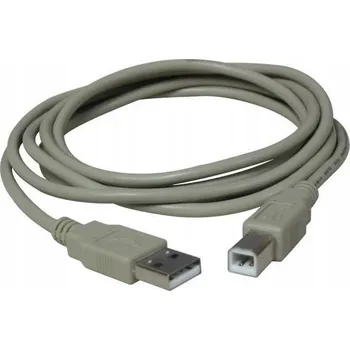 Datový kabel USB kabel (2.0) USB A samec - USB B samec 3m šedý