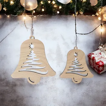 Vánoční ozdoba Vánoční ozdoba zvonek Barva: Přírodní, Velikost: 6 cm