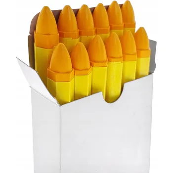 Vosková křída na pneumatiky, nesmyvatelný marker - žlutá - Stix - 12 ks