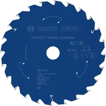 Pilový kotouč Bosch Pilový kotouč EXPERT Wood cordless, 160&nbsp;×&nbsp;1,5/1&nbsp;×&nbsp;20&nbsp;mm, T24 Professional (2608902145)