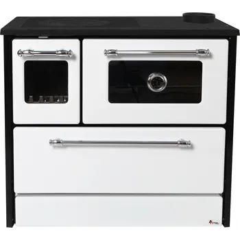 Sporák na tuhá paliva Simge SOBA 701-G OMEGA pravý bílá